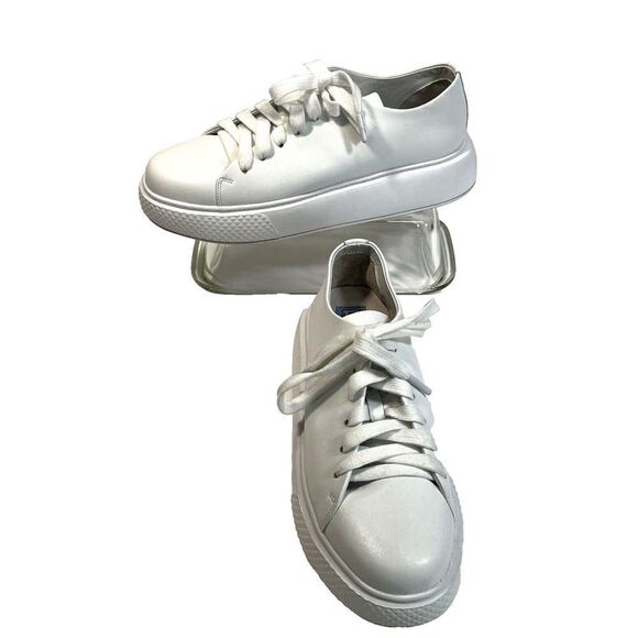 Jeffrey Campbell PLAY Womens Solid White Platform Sneaker Size 9.5 Nordstrom - Picture 2 of 14